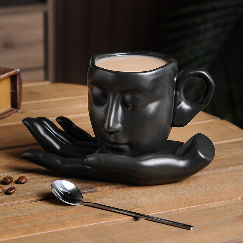High Temperature Ceramic Creative Abstract Art Hand Fragrance Coffee Cup +