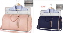 Load image into Gallery viewer, Large Capacity Travel Duffle Bag Women&#39;s Handbag Folding Suit Bag Waterproof Clothes Totes Garment Bag +
