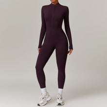 Load image into Gallery viewer, Warm Zipper Long-sleeved Jumpsuit Yoga Fitness Sports Pants Breathable Bodysuit Women&#39;s Clothing +
