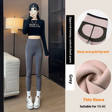 Load image into Gallery viewer, Belly-controlling Butt Lifting Leggings With Three-breasted Design Winter High Waist Slim Zippere Pants Warm Velvet And Thickened Trousers Women Clothing +
