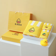 Load image into Gallery viewer, Little Yellow Duck Cotton Towel +
