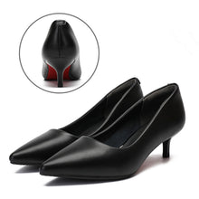 Load image into Gallery viewer, Leather Work Shoes Women Black +

