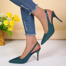 Load image into Gallery viewer, Pointed Toe Buckle Sandals Fashion Summer Stiletto High Heels Shoes For Women +
