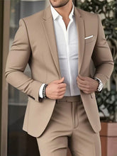 Load image into Gallery viewer, Men's Two-piece Business Suit Elegant Banquet Gown Slim-Fit Fashionable Suit And Trousers +
