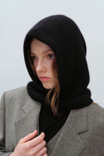 Load image into Gallery viewer, Drawstring Solid Color Thermal Knit Hat Winter Veil +
