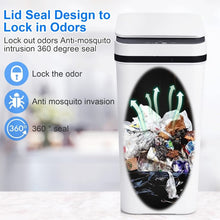 Load image into Gallery viewer, 12L Smart Trash Bin Rubbish Motion Sensor Touchless Bathroom Odorless Toilet Trash Can +
