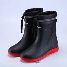 Load image into Gallery viewer, Cotton-padded Warm-keeping Fixed Velvet Rain Boots For Men And Women +
