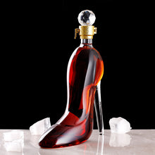 Load image into Gallery viewer, Luxury Glass High Heels Vodka Wine Container Bar Decanter Modern Carafe +
