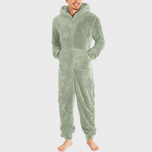 Load image into Gallery viewer, Men's Fashion Zipper Thermal Plush Jumpsuit Thermal Pajamas +
