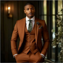 Load image into Gallery viewer, Men's Three-Piece Business Suit Fashionable Slim-Fit Outfit +
