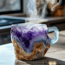 Load image into Gallery viewer, 400ml Resin Mineral Crystal Coffee Mugs With Handles Elegant Fake Mineral Crystal Cup For Workplace Home Decor Christmas Gift Kitchen Gadgets +
