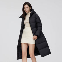 Load image into Gallery viewer, Fashionable Duck Down Puffer Coat Insulated Hooded Jacket Women's Overcoat +
