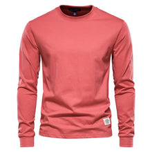 Load image into Gallery viewer, Men&#39;s Solid Color Round Neck Long-sleeved Top T-shirt +

