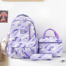 Load image into Gallery viewer, Girls&#39; Large-capacity Backpack Three-piece Double-layer Campus Schoolbag +

