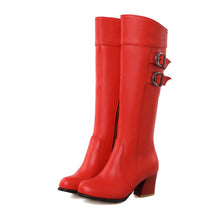 Load image into Gallery viewer, Martin Thick Heel Platform Rider Boots Women&#39;s Shoes +
