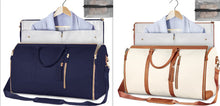 Load image into Gallery viewer, Large Capacity Travel Duffle Bag Women&#39;s Handbag Folding Suit Bag Waterproof Clothes Totes Garment Bag +
