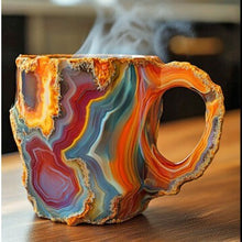 Load image into Gallery viewer, 400ml Resin Mineral Crystal Coffee Mugs With Handles Elegant Fake Mineral Crystal Cup For Workplace Home Decor Christmas Gift Kitchen Gadgets +
