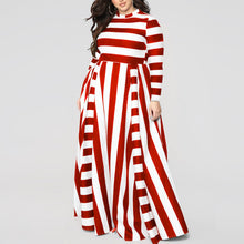 Load image into Gallery viewer, Loose Women&#39;s Dress Plus Size Striped Woman&#39;s Dress +
