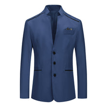 Load image into Gallery viewer, Ouma Men&#39;s Stand Collar Small Suit Business Slim Jacket +
