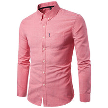 Load image into Gallery viewer, Men&#39;s Business Shirts Korean Vinylon Fabric Slim Long Sleeve Dress Shirt +
