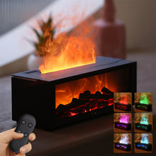 Load image into Gallery viewer, New Flame Aromatherapy Machine Colorful Essential Oil Diffuser Home Large Fog Volume Flame Humidifier 3D Flame Fireplace Machine +
