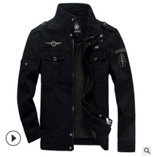 Load image into Gallery viewer, Autumn European and American Men&#39;s Cotton Military Uniform Casual Tooling Jacket +
