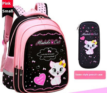 Load image into Gallery viewer, Kids School Cute Cat Print Backpack School Bag +
