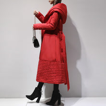Load image into Gallery viewer, Knee Waist Down Hooded Down Jacket +
