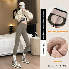 Load image into Gallery viewer, Belly-controlling Butt Lifting Leggings With Three-breasted Design Winter High Waist Slim Zippere Pants Warm Velvet And Thickened Trousers Women Clothing +
