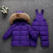 Load image into Gallery viewer, Baby Solid Color Fashion Padded Down Jacket Suit +
