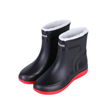 Load image into Gallery viewer, Cotton-padded Warm-keeping Fixed Velvet Rain Boots For Men And Women +
