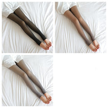 Load image into Gallery viewer, Simulation Translucent Leggings Fleece Lined Tights Warm Fleece Pantyhose Women Thermal Winter Tights +
