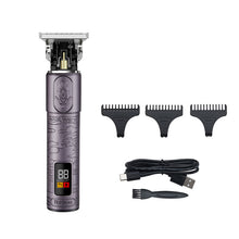 Load image into Gallery viewer, LCD Digital Display Hair Salon Engraving Electric Clippers +
