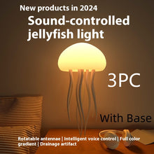 Load image into Gallery viewer, Jellyfish Voice Control Lamp LED Night Light Portable Lamp Jellyfish Decorations Smart Table Lamp For Bedside &amp; Desk +
