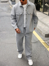 Load image into Gallery viewer, Autumn Mens Two-piece Outfit Cargo Jacket And Pants Set +
