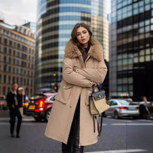 Load image into Gallery viewer, Parka Women&#39;s Overknee Long Cotton Coat Jacket Trench Coat +
