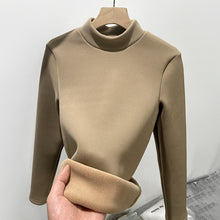 Load image into Gallery viewer, Fleece-lined Warm Autumn And Winter Women's Long Sleeve Turtleneck Sweater +
