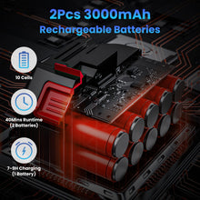 Load image into Gallery viewer, 130000RPM Mini Cordless Leaf Blower Jet Blower Battery Operated Blower With 2x 3Ah Batteries For Leaf Snow Dust Water Blowing +
