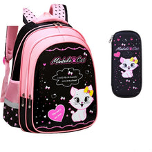 Load image into Gallery viewer, Kids School Cute Cat Print Backpack School Bag +
