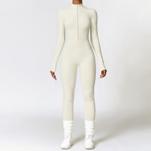 Load image into Gallery viewer, Warm Zipper Long-sleeved Jumpsuit Yoga Fitness Sports Pants Breathable Bodysuit Women&#39;s Clothing +
