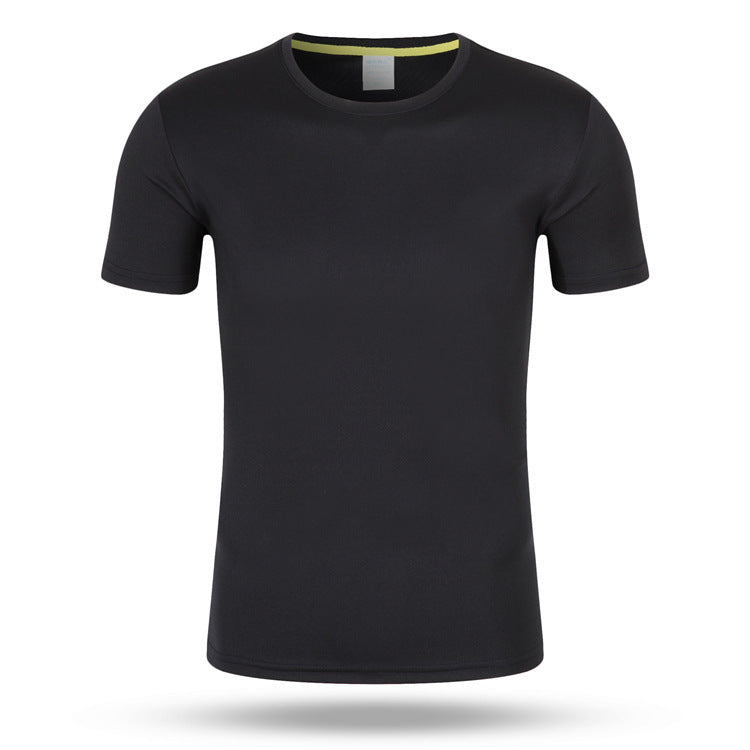Outdoor Round Neck Solid Color Group Clothes Advertising Shirt Short Sleeve T-shirt +
