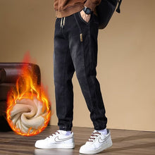 Load image into Gallery viewer, Mens Fleece-Lined Outerwear Jogger Harem Pants For Cold Weather Coziness +
