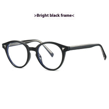 Load image into Gallery viewer, Fashion Plain Glasses Retro Rivet Frame Glasses Anti Blue Light +
