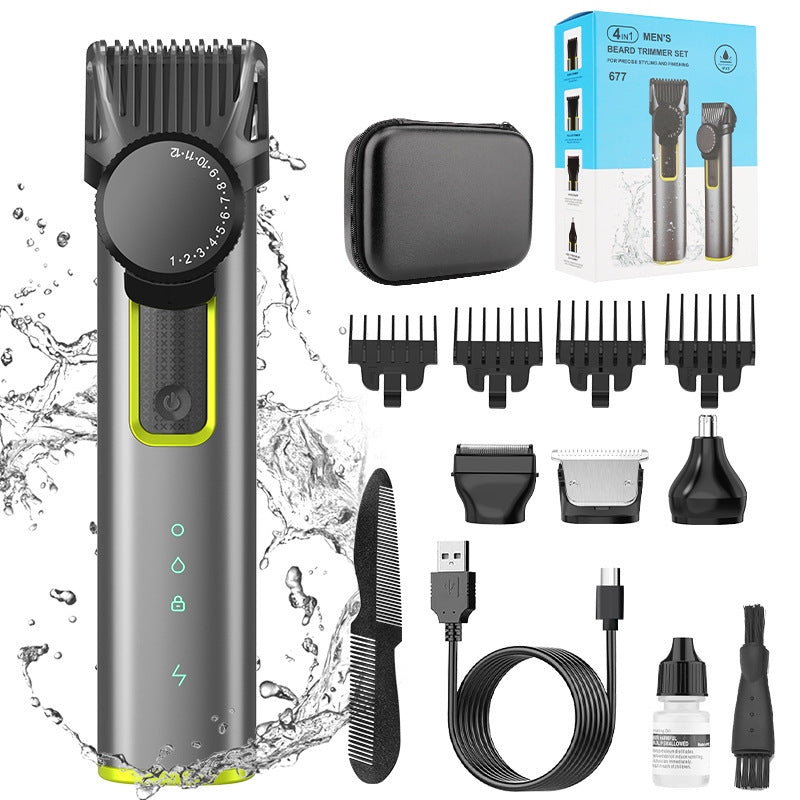Men's Household Professional Hair Clipper Four-in-one Multifunctional Electric Hair Clipper +