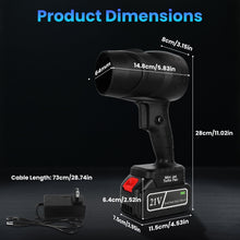 Load image into Gallery viewer, 130000RPM Mini Cordless Leaf Blower Jet Blower Battery Operated Blower With 2x 3Ah Batteries For Leaf Snow Dust Water Blowing +
