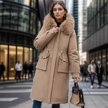 Load image into Gallery viewer, Parka Women&#39;s Overknee Long Cotton Coat Jacket Trench Coat +
