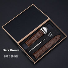 Load image into Gallery viewer, Butterfly Clasp Business Bamboo Pattern Cowhide Leather Watch Band +
