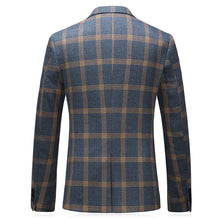 Load image into Gallery viewer, Men&#39;s Business Wedding Suit Set Plaid Suit +
