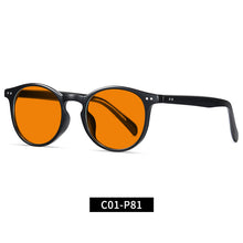 Load image into Gallery viewer, Fashion Good-looking Face Slimming Orange Yellow Anti-blue Light UV Glasses +
