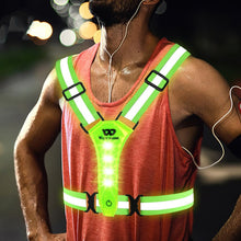 Load image into Gallery viewer, Outdoor Night Run Reflective Vest Riding Warning Light +
